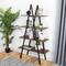 Glitzhome® 5.5ft. Modern Industrial 4-Tier A-Frame Open Ladder Bookshelf